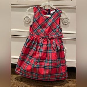 Girls' Taffeta Sleeveless Tartan Dress Size 6